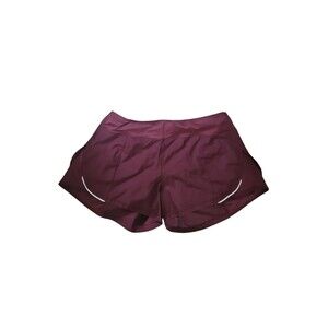 Women's Large Zyia Burgundy Maroon Athletic Zip Pocket Shorts